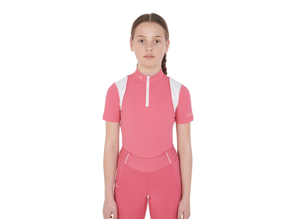 POLO D'ENTRAÎNEMENT ZIPPÉ FILLE COUPE SLIM