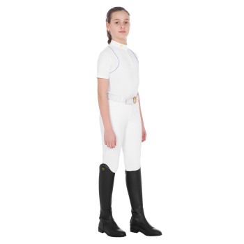 POLO DE COMPÉTITION FILLE SLIM FIT AVEC BOUTONS