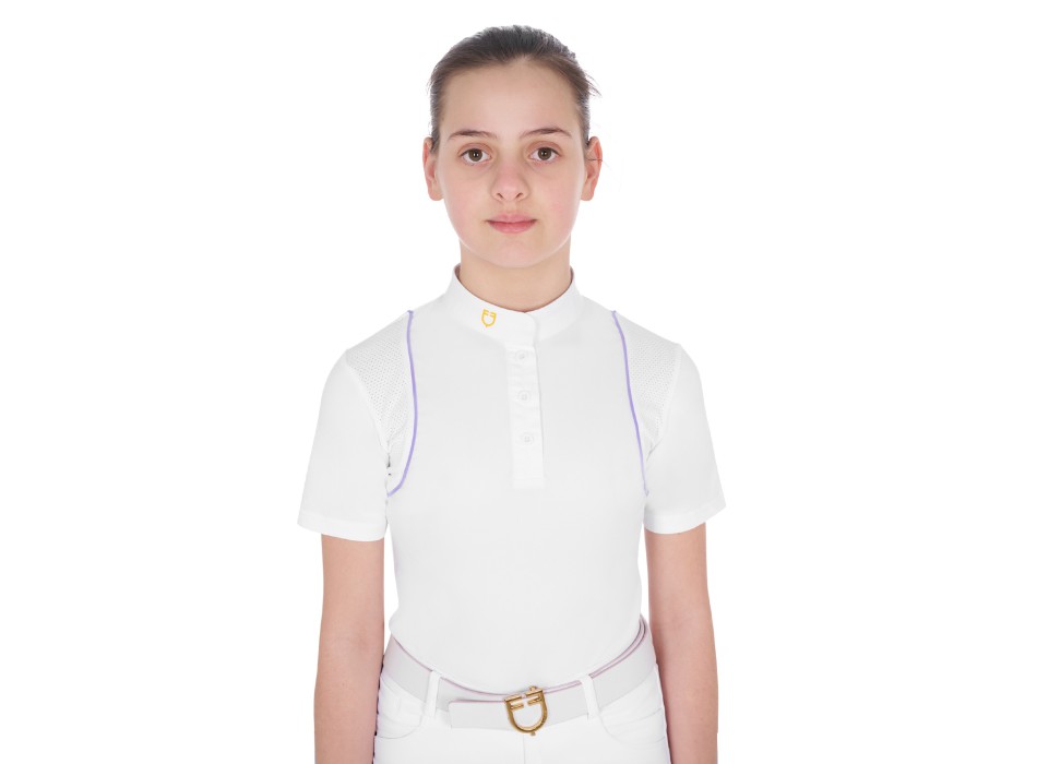 POLO DE COMPÉTITION FILLE SLIM FIT AVEC BOUTONS