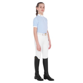 POLO DE COMPÉTITION FILLE COUPE SLIM À MANCHES VOLANTES