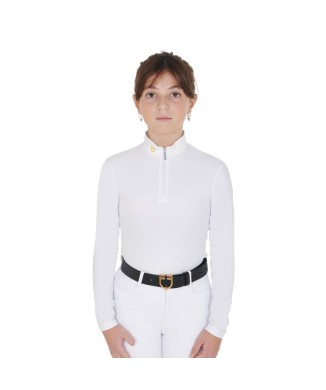 POLO FILLE COUPE SLIM EN TISSU POLAIRE TECHNIQUE