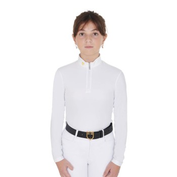 POLO FILLE COUPE SLIM EN TISSU POLAIRE TECHNIQUE