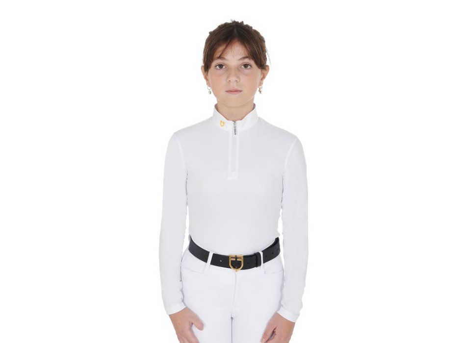 POLO FILLE COUPE SLIM EN TISSU POLAIRE TECHNIQUE