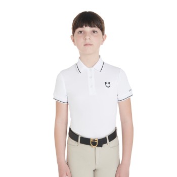 POLO ENFANT COUPE SLIM EN TISSU TECHNIQUE ANTIBACTÉRIEN