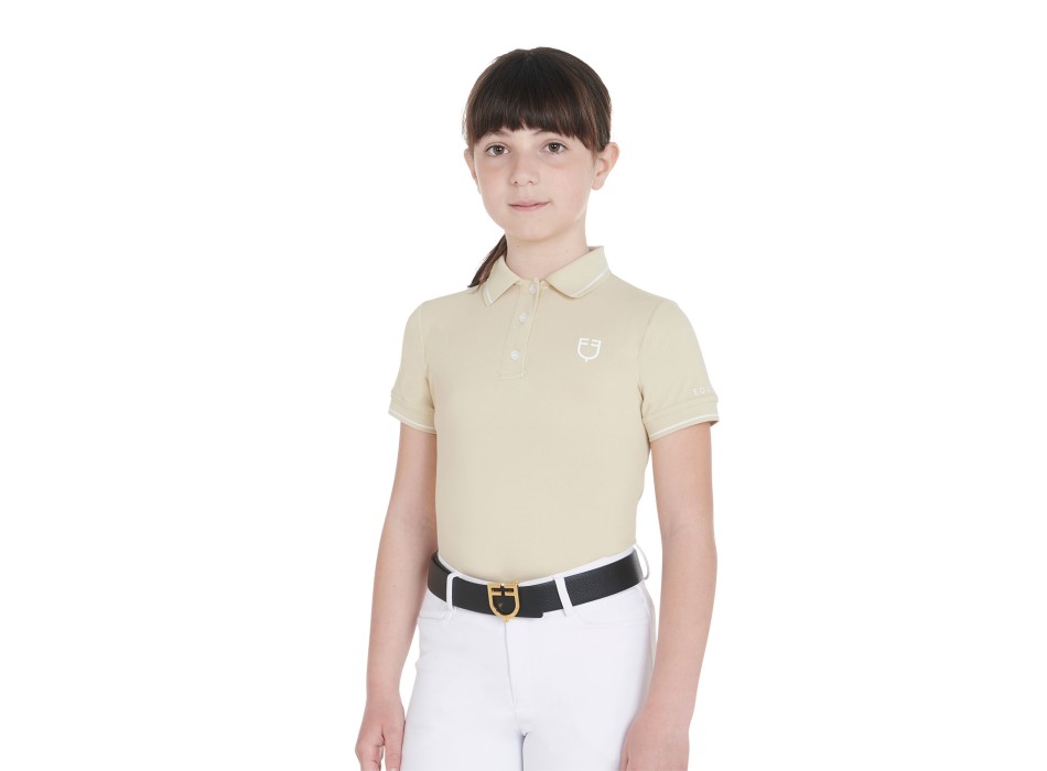 POLO ENFANT COUPE SLIM EN TISSU TECHNIQUE ANTIBACTÉRIEN