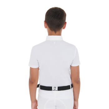 POLO DE COMPÉTITION ENFANT COUPE SLIM À QUATRE BOUTONS