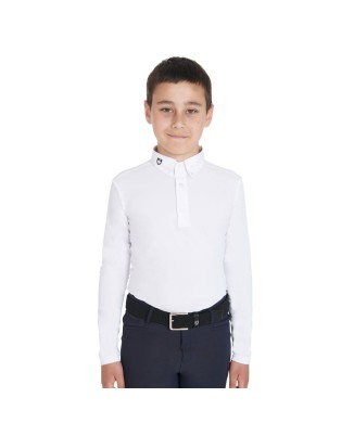 POLO DE COMPÉTITION ENFANT SLIM FIT TROIS BOUTONS