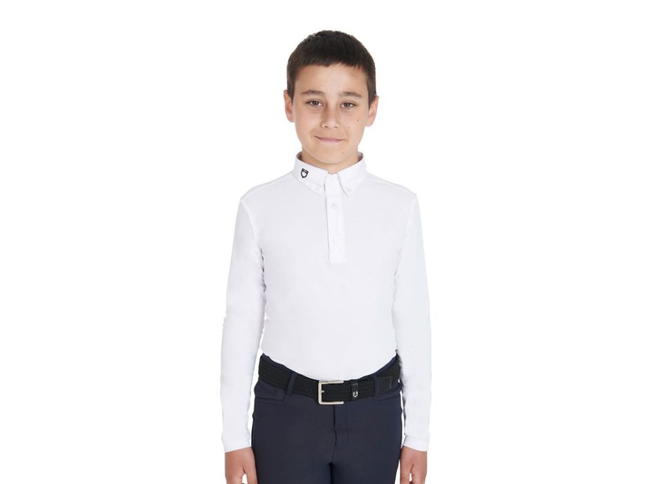 POLO DE COMPÉTITION ENFANT SLIM FIT TROIS BOUTONS