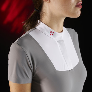 Polo de compétition femme Equestro Ridertechnology manches courtes