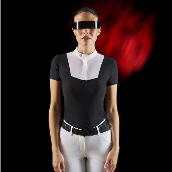 Polo de compétition femme Equestro Ridertechnology manches courtes