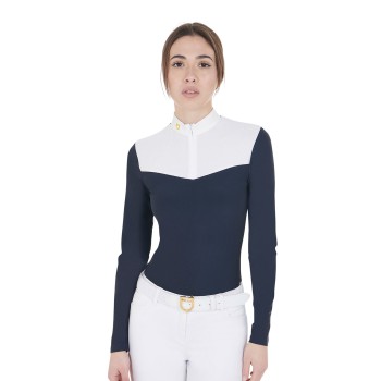 POLO DE COMPÉTITION FEMME EN TISSU TECHNIQUE ET MAILLE