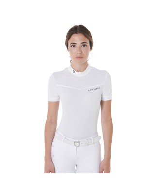 POLO DE COMPÉTITION MANCHES COURTES FEMME EN TISSU TECHNIQUE