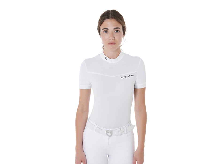 POLO DE COMPÉTITION MANCHES COURTES FEMME EN TISSU TECHNIQUE