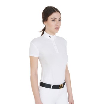 POLO DE COMPÉTITION COUPE SLIM FEMME À COL CORÉEN