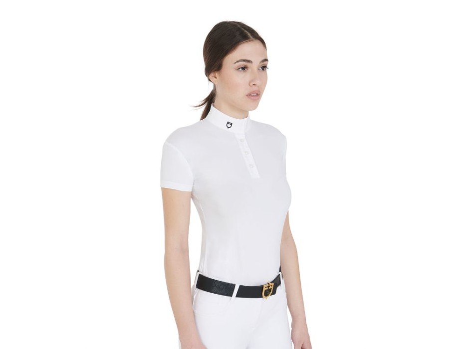 POLO DE COMPÉTITION COUPE SLIM FEMME À COL CORÉEN