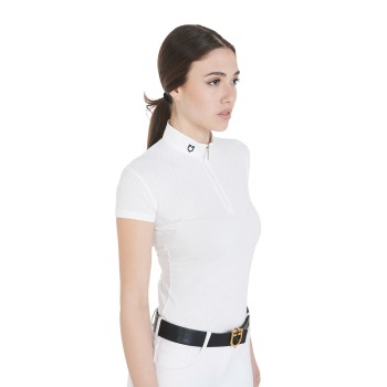 POLO DE COMPÉTITION FEMME SLIM FIT MICRO-PERFORÉ