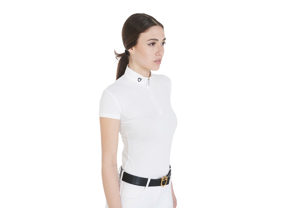 POLO DE COMPÉTITION FEMME SLIM FIT MICRO-PERFORÉ