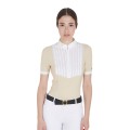 POLO FEMME EN COTON PLISSÉ COUPE SLIM