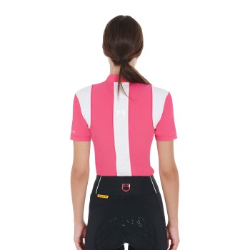 POLO D'ENTRAÎNEMENT POUR FEMME COUPE SLIM AVEC INSERTS EN MESH