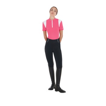 POLO D'ENTRAÎNEMENT POUR FEMME COUPE SLIM AVEC INSERTS EN MESH