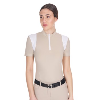 POLO D'ENTRAÎNEMENT POUR FEMME COUPE SLIM AVEC INSERTS EN MESH