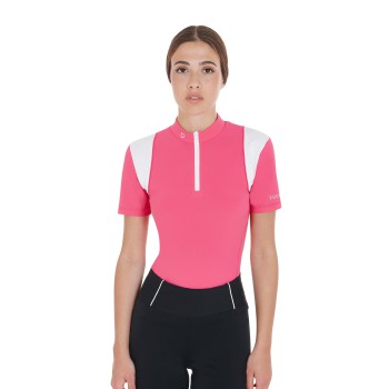 POLO D'ENTRAÎNEMENT POUR FEMME COUPE SLIM AVEC INSERTS EN MESH