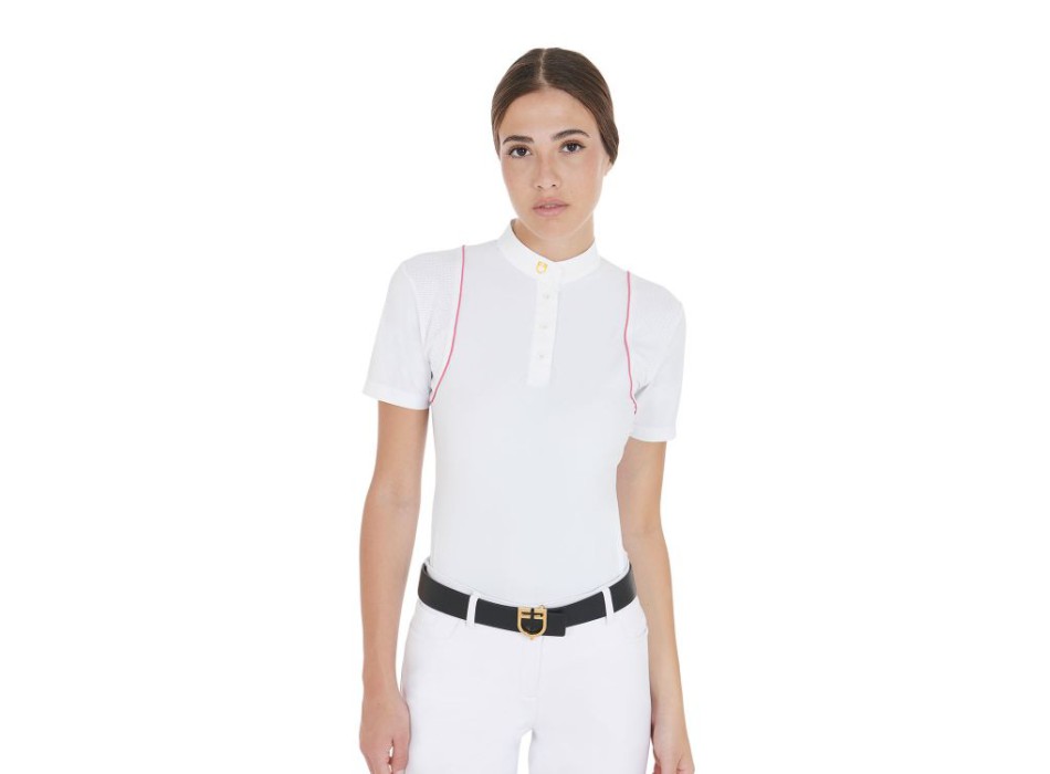 POLO DE COMPÉTITION COUPE SLIM FEMME AVEC BOUTONS