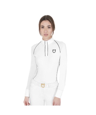 POLO DE COMPÉTITION FEMME COUPE SLIM AVEC INSERTS MESH