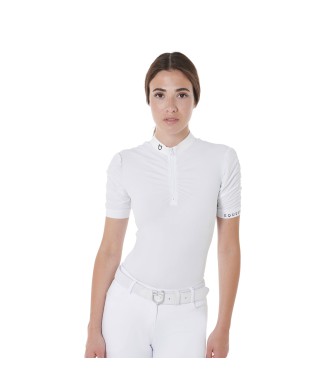 POLO DE COMPÉTITION FEMME COUPE SLIM MANCHES VOLANTES