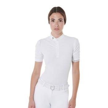 POLO DE COMPÉTITION FEMME COUPE SLIM MANCHES VOLANTES