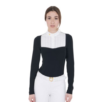 POLO DE COMPÉTITION FEMME COUPE SLIM AVEC STRASS