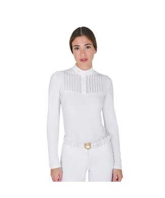 POLO DE COMPÉTITION FEMME COUPE SLIM AVEC STRASS