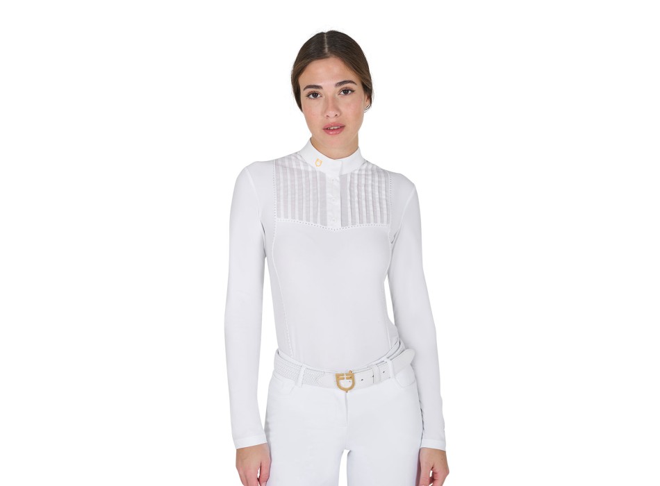 POLO DE COMPÉTITION FEMME COUPE SLIM AVEC STRASS