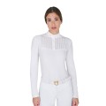 POLO DE COMPÉTITION FEMME COUPE SLIM AVEC STRASS