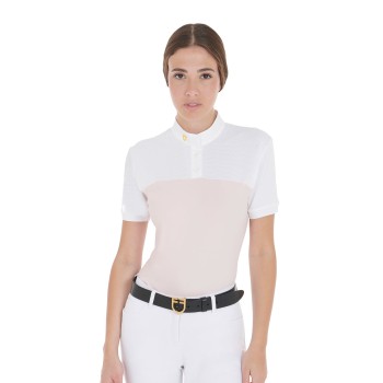 POLO FEMME COUPE SLIM TISSU TECHNIQUE ET MAILLE