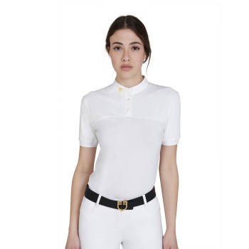 POLO FEMME COUPE SLIM TISSU TECHNIQUE ET MAILLE