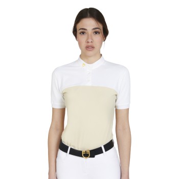 POLO FEMME COUPE SLIM TISSU TECHNIQUE ET MAILLE