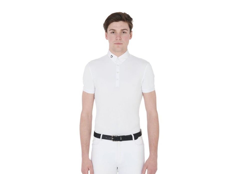 POLO DE COMPÉTITION HOMME EN TISSU TECHNIQUE RESPIRANT