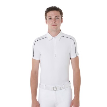 POLO DE COMPÉTITION HOMME AVEC ZIP ET INSERTS MESH