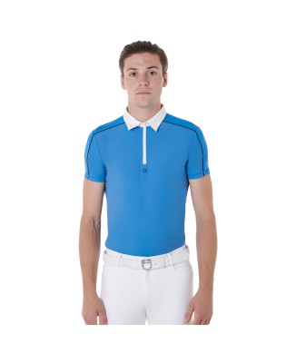 POLO DE COMPÉTITION HOMME AVEC ZIP ET INSERTS MESH