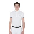 POLO DE COMPÉTITION HOMME COUPE SLIM AVEC INSERTS NOIR