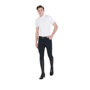 POLO DE COMPÉTITION HOMME COUPE SLIM EN TISSU PERFORÉ