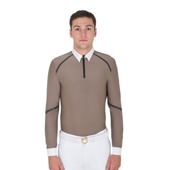 POLO DE COMPÉTITION HOMME COUPE SLIM MANCHES LONGUES