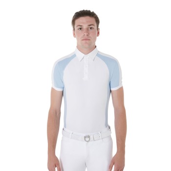 POLO DE COMPÉTITION HOMME COUPE SLIM À QUATRE BOUTONS