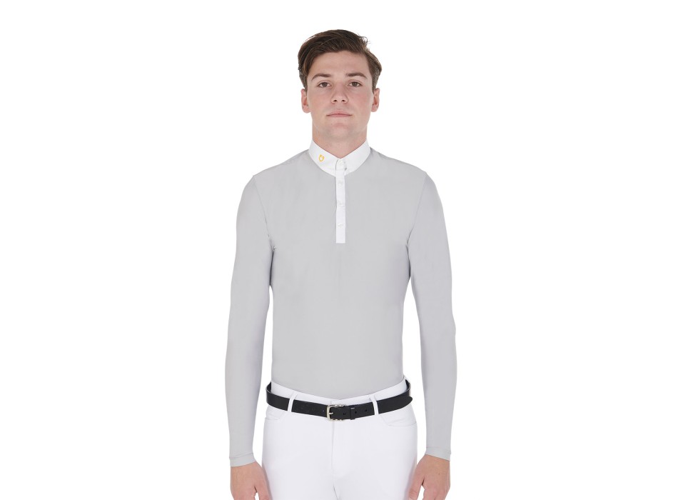 POLO À MANCHES LONGUES POUR HOMME EN TISSU POLAIRE TECHNIQUE