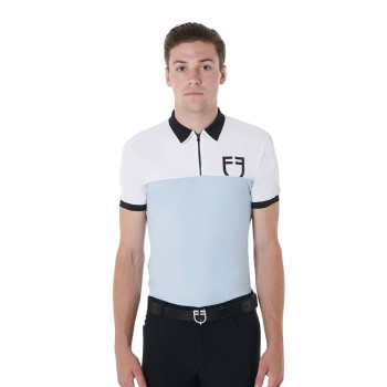 POLO D'ENTRAÎNEMENT POUR HOMMES COUPE SLIM AVEC LOGO SUR LE DEVANT