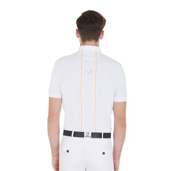 POLO HOMME COUPE SLIM EN TISSU TECHNIQUE AVEC PASSEPOIL