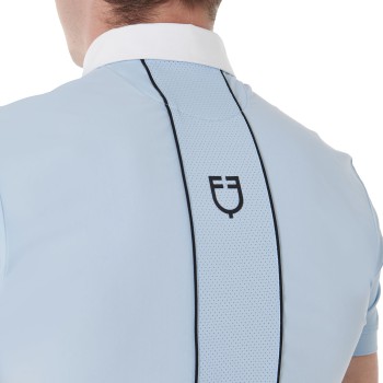 POLO HOMME COUPE SLIM EN TISSU TECHNIQUE AVEC PASSEPOIL