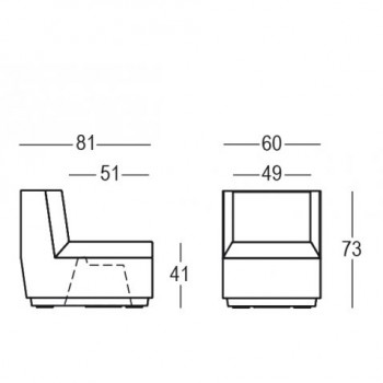 Fauteuil Big Cut Module Plust