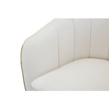 FAUTEUIL PARIS CRÈME/DORÉ